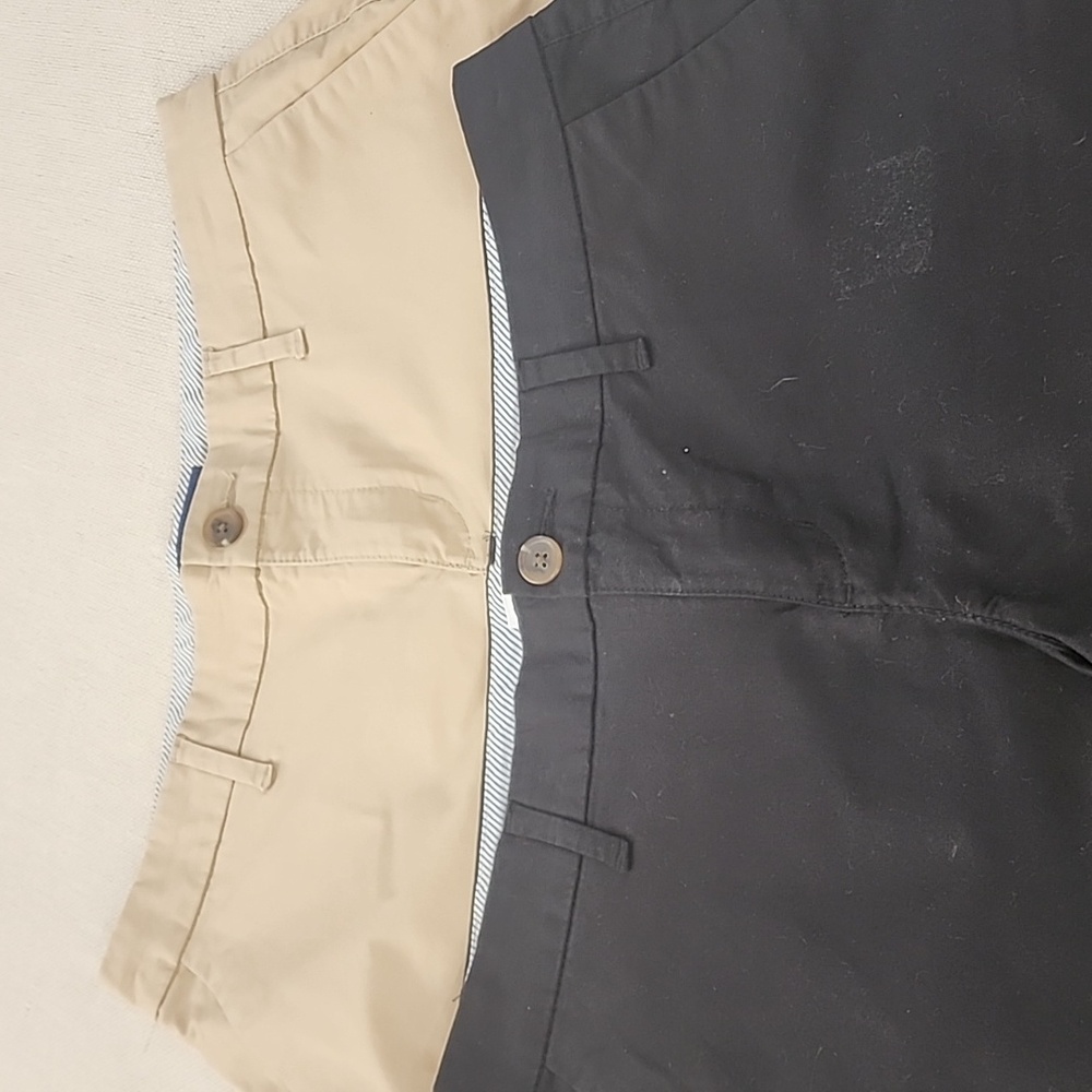 Old Navy Khaki and Black Chino Shorts (2 pair)